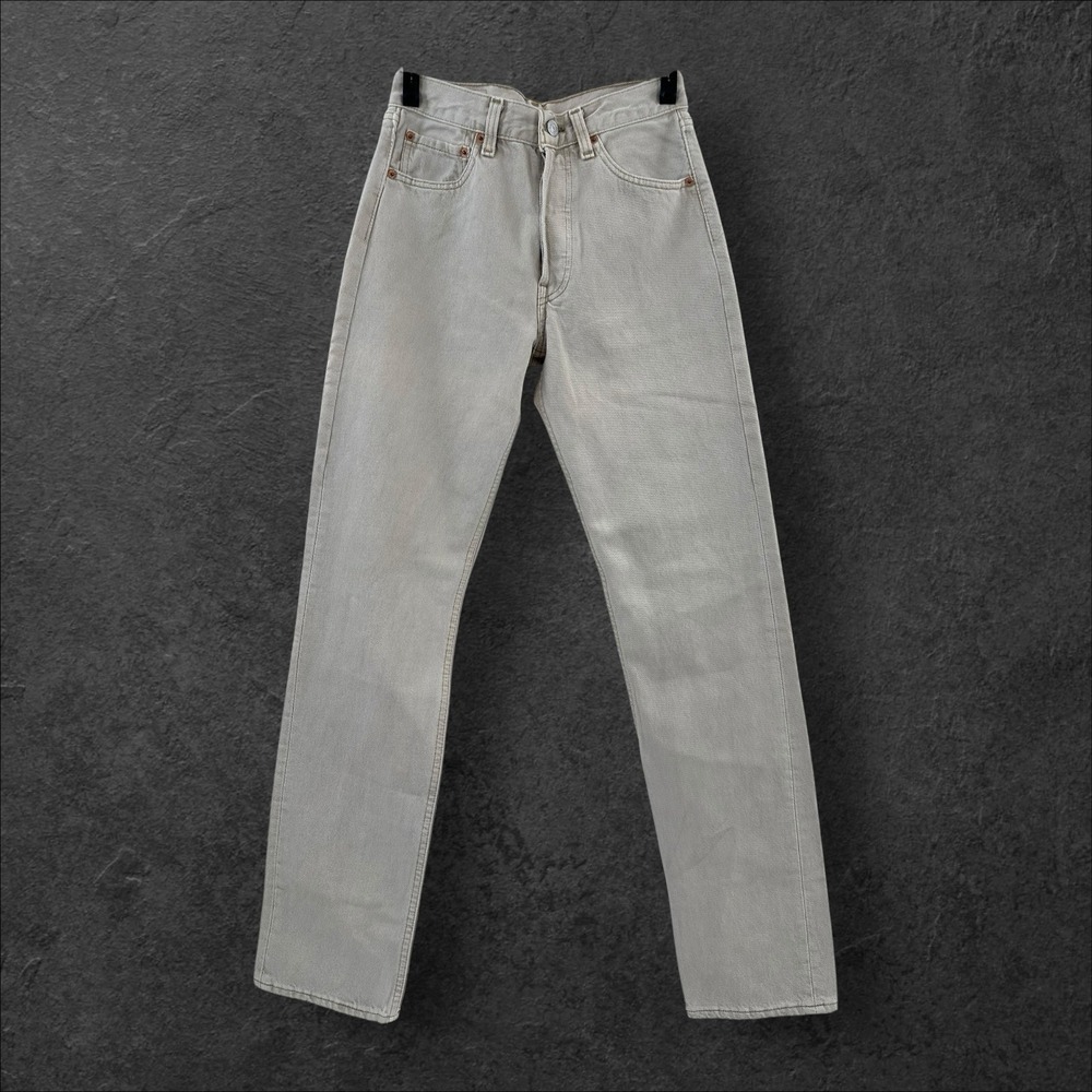 VTG 1997 Levi's 501 XX 28x34 MADE IN USA Jeans New Old Stock‎ BEIGE *Minor Flaw